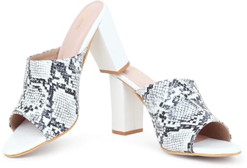 Image of Action Patent Leather Sandals| Pattern| Transparent Block Heel| Ankle Strap Black