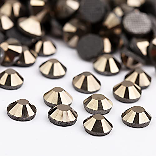 Image of Beadsland Crystal Hotfix Rhinestone,Machine Cut Stone 1440pcs /pkg (Hematite,SS16 /4mm)