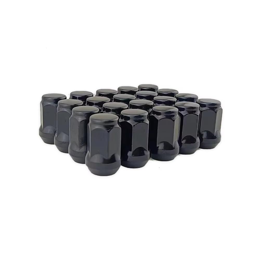 écrou jante Compatible avec Dodge pour Challenger 2008 + écrous de roue hexagonaux noirs de 19 mm et 35 mm