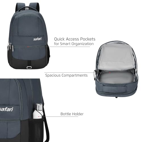 Image of Safari Zen Formal Laptop Backpack Bag for Men & Women, Ideal for Office Use /School /College Boys & Girls, Rain Cover, Trolley Sleeve & Organizer