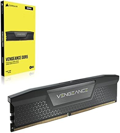 Corsair VENGEANCE DDR5 32GB (2x16GB) 6000MHz C36 Intel Optimised Desktop Memory (Onboard Voltage Regulation, Custom XMP 3.0 Profiles, Compact Form-Factor, Solid Aluminum Heatspreader) Black