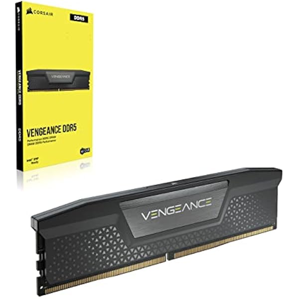 Corsair Vengeance DDR5 32 ГБ 2x16 ГБ до 4800 МГц C40 1 1 В Intel DDR5 регулировка напряжения на материнской плате профили XMP 3.0 компактный корпус алюминиевый радиатор черный