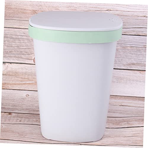Cabilock bote de basura con tapa y botón, grande, plástico miniatura 6
