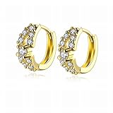  MOMO ein Paar Frauen Kleine Exquisite Mode K Gold Mode Diamant-ohrringe Ãœberzogen Goldschmuck / Anti-allergisch / Silber Blinkend / Diamanten,Als Show