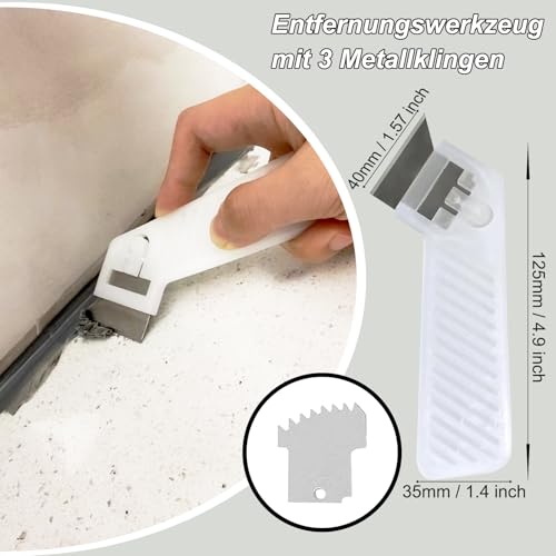 11-teiliges professionelles Abdichtungswerkzeug-Set, Silikon-Abdichtung mit Führungen, Silikon-Profilier-Set mit Dichtungsmittel-Finishing-Werkzeugen und Fugenentfernungswerkzeugen,