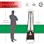 Lava CAPRI A-LINE 42000 BTU Portable Propane Pyramid Patio Heater - 4.75 Inch Glass Tube - 304 Stainless Steel - Triple Protection System - Safety Tilt Switch - 36 Sq. Ft. Heat Range - Stainless Steel