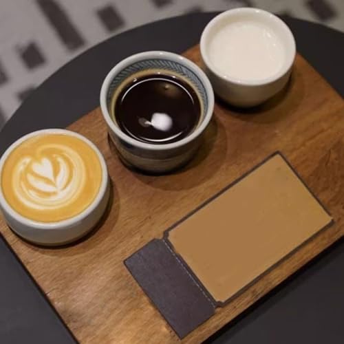 Plateau de service en bois rétro avec 3 compartiments pour café et apéritif - 8