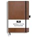 RICCO BELLO A5 Hardcover Weekly to do Calendar Checklist Notebook, 120gsm Thick Paper (Brown)
