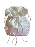  hochzeits-shop-hamburg Brauthandtasche,Zugbeutel mit Perlen u.Blumen Ivory