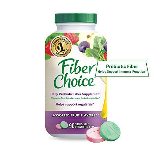 Fiber Choice Daily Prebiotic Fiber Chewable Tablets, Helps Support Regularity*, Prebiotic Fiber Helps