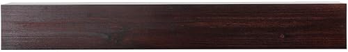 Modern Ember Boone - Estantería flotante de madera para chimenea de 72 pulgadas, color caoba roja, estante de madera de 8 pulgadas de alto con