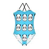 rplife costumi da bagno per bambini 3-10 anni costume da bagno da spiaggia, carino panda orso blu, simpatico panda blu, 7-8 anni