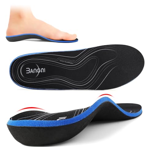 3ANGNI Plantar Fasciitis Insoles, Arch Support Corrective Insoles, Relieve Heel Pain, Heel Spurs, Enhance Foot Support, Reduce Pressure and Shock, Improve Comfort, Men and Women Insoles