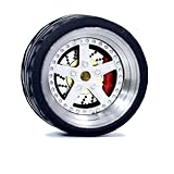 Carlomo 1/64 Scale D-Class Alloy Wheels Rubber Tires with Axles (4pcs/1 Kit) for Professional Modified Diecast Mini Model Vehicle Detail up Kit (D014A)