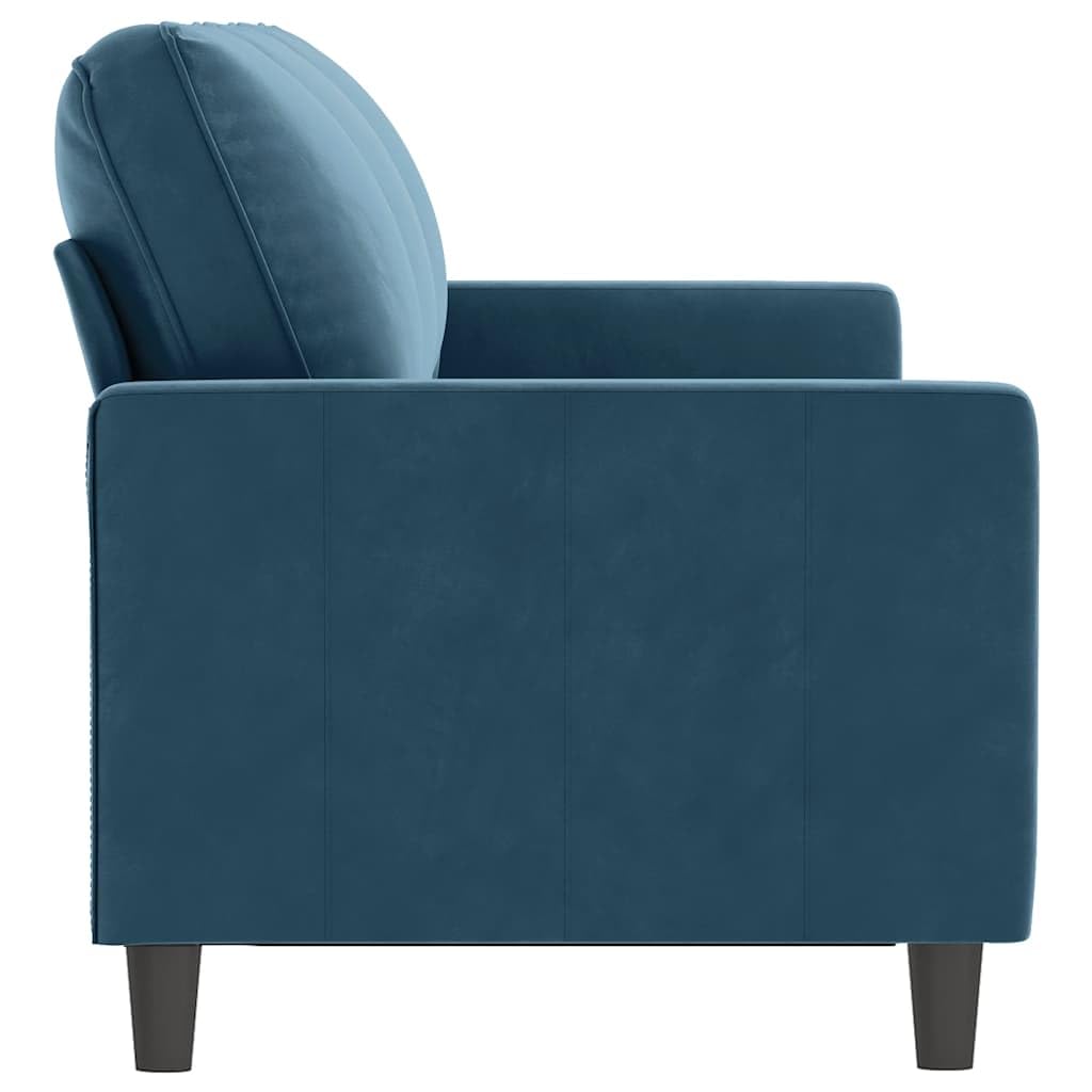 vidaXL Driezitsbank 180 cm fluweel blauw