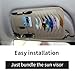 1 Pcs Beige Car Sun Visor Cd Holder, Car DVD Vehicle Visor Case,Fits for Most Car