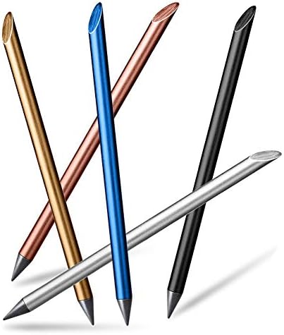 Designer Automatic Pencil, Everlasting Pencil, Metallic Pencil, Ink-Less Pen, in-erasable Pen, Creative Design (Black)