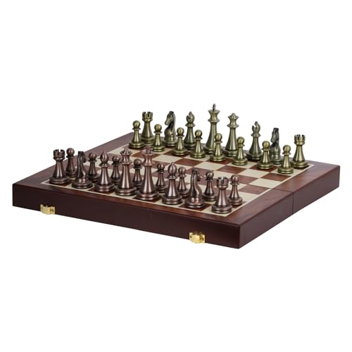 Jeu d'échecs pliable en bois pour ranger facilement vos pièces métal