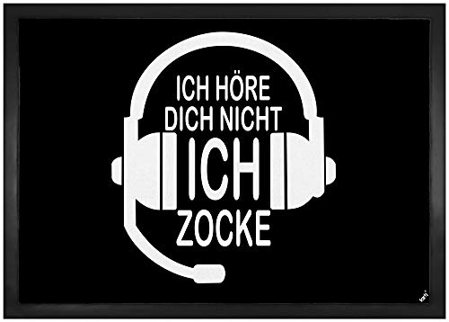 1art1 Gaming Ich Höre Dich Nicht, Ich Zocke Fußmatte Dekomatte Innenbereich | Design Türmatte...