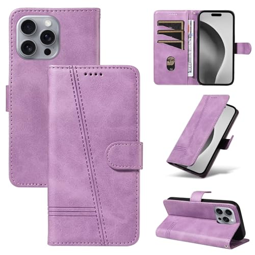 Cover per Samsung Galaxy S22 Ultra Custodia PortafoglioMagneticaBlocco RFID Premium Pelle PU Wallet Libro con Porta Carte Slot Supporto Flip Case -Viola