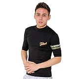 [FELLOW] フェロー ラッシュガード メンズ 半袖 M～3XL ラッシュ Tシャツ UPF50+ UVカット 接触冷感 大きいサイズ 水着 紫外線カット 水陸両用 (オレンジ, 3XL)