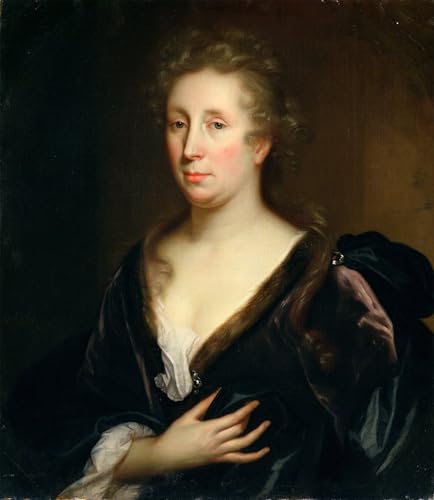 Impression toile du portrait de l'artiste Ruysch par Godfried Schalken 60x90