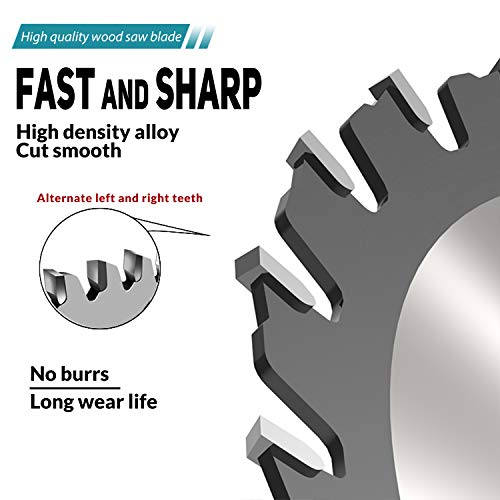 Whirlwind Usa Mgsb 8 1/4 Inch 24 Teeth Circular Saw Blade For Wood,Carbide Cordless Miter/Table Saw Blade,7/8-5/8" Arbor #TOP3