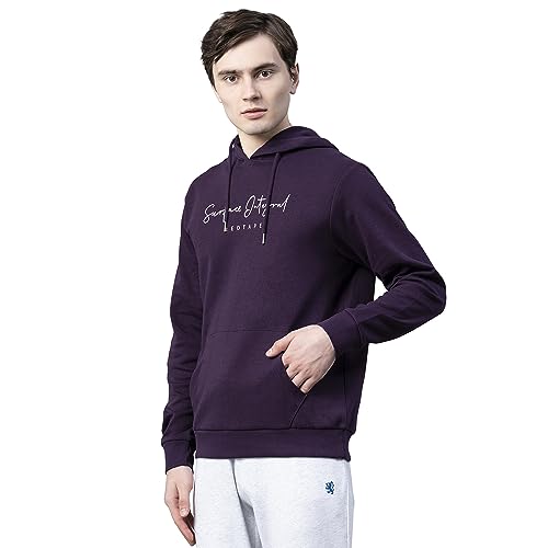 Image of Red Tape Dark Purple Hoodie for Men | A Fusion of Style and Comfort
