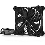 Bigqin USB PC Fan, 120mm 5V Computer Fan with 3 Adjustable Wind Speed, High Airflow Silent Cooling F an Compatible with Router Modem Receiver DVR Xbox TV Box