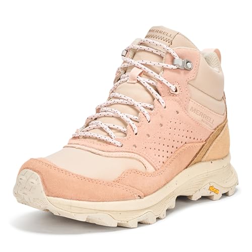 Merrell Women's Speed Solo Mxd Mid Wp Hiking Boot, Tan Rose, 11 by Merrell - Used condition - US$65.74