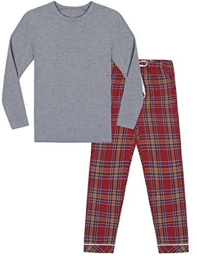 Marvmys Pijama Niño Invierno Pijamas de Niños Algodón Pijamas Dos Piezas para Niños Manga Larga Ropa de Dormir para 6-16 Años Cover