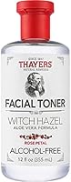 Thayers Tonificador sin alcohol con pétalos de rosa, hamamelis y aloe vera, 355 ml