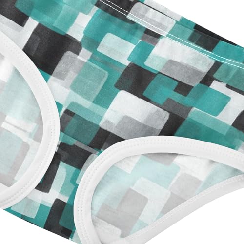 Joisal Toddlers Underwear Floral 2t Cotton Cute Panties Girl Cartoon Underpants Briefs Cool Retro Teal Gray4