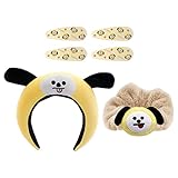U-CHYTY KPOP Army Hairband with Hair Clips Army Bangtan Boys Headband CHIMMY JIMIN Fleece Cosmetic Hair Accessories Gift for Girls