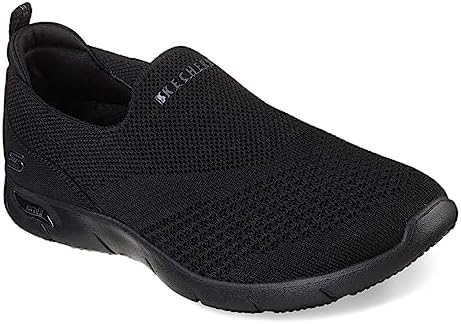 Skechers Women's Arch FIT Refine-Don't GO Sneaker, Black/Black, 8.5 Wide | Image 2