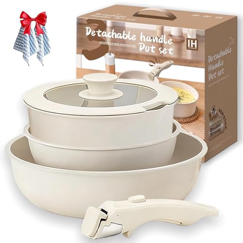 Cookware Set, 2025 New Cookware Set Removable Handle,