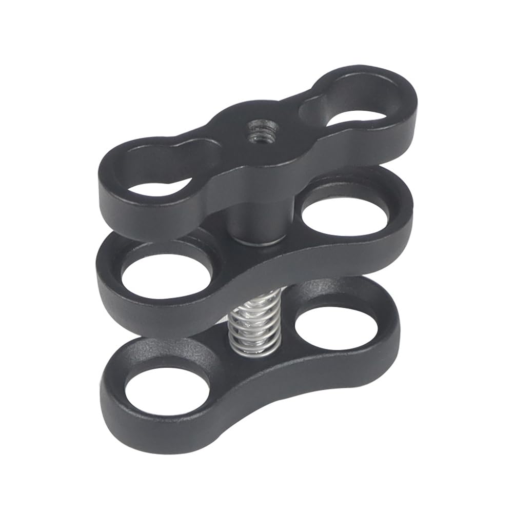 Aluminiumlegierung Tauchlicht-Clip, Tauchlicht-Butterfly-Klemmarm, Klemmmontage, Kugelgelenk-Anschluss, Aluminium-Kugelklemme, Montageklemme, Adapter, Ersatzkamera, 2 Stück