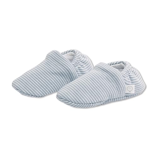 Image of MORI Baby Warm Booties with Stretch Back - Comfortable Unisex Infant Slippers - Breathable Snug Cozy Shoes for Boys and Girls