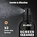 Screen Cleaner Spray and Wipe - TV screen cleaner spray and 2 Microfiber cloths, Computer Screen Cleaner, TV screen cleaner for Smart TV & Monitor, Laptop, MacBook, iPad and Electronic Devices - (2oz)