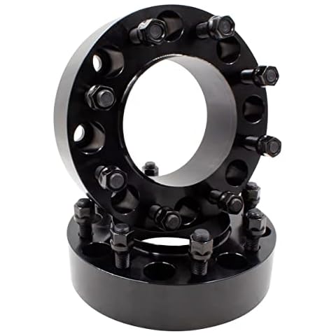 Wheel Accessories Parts 2 Pc Hub Centric Wheel Spacers 8 on 180mm 2.00" Thick M14 x 1.5 14 x 1.5 Thread Stud 124.1mm Hub Fits 2011+ Chevy Silverado GMC Sierra 2500 3500 Single Rear Wheel Vehicles Cover