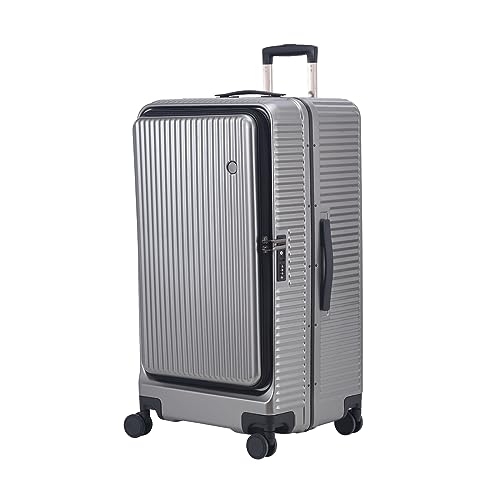 TydeCkare 29 Pulgadas 40 * 37 * 77cm, 113L, Equipaje facturado de Aluminio con Apertura Lateral, Ruedas universales de 360°, Maleta Ligera y rígida de ABS+PC con Cerradura TSA, Gris TydeCkare 29 Pulgadas 40 * 37 * 77cm, 113L, Equipaje facturado de Aluminio con Apertura Lateral, Ruedas universales de 360°, Maleta Ligera y rígida de ABS+PC con Cerradura TSA, Gris