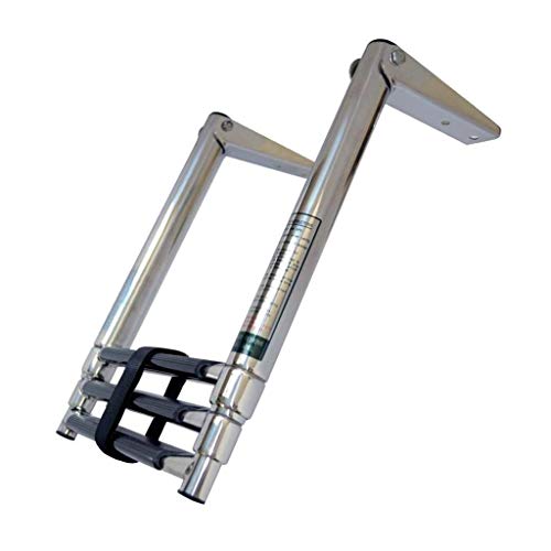 Escalera telescópica con 2 peldaños de acero inoxidable miniatura 3