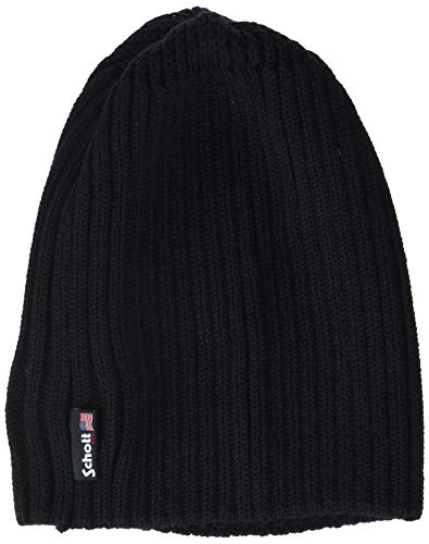 Schott NYC Homme Hat21 Bonnet, Noir, Taille unique EU