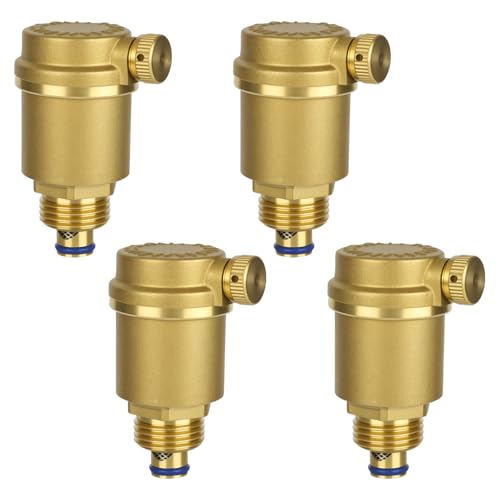YYTECH Lot de 4 valves de purge automatiques 1/2 ", valve de purge d'air automatique en...