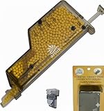 ARSUK Speed Loader Airsoft 6 mm con Adattatore – 155 BB – Nero – Caricatore Rapido per Pallini BB – Strumento per Ricarica Veloce di Riviste, Pistole e Fucili Airsoft