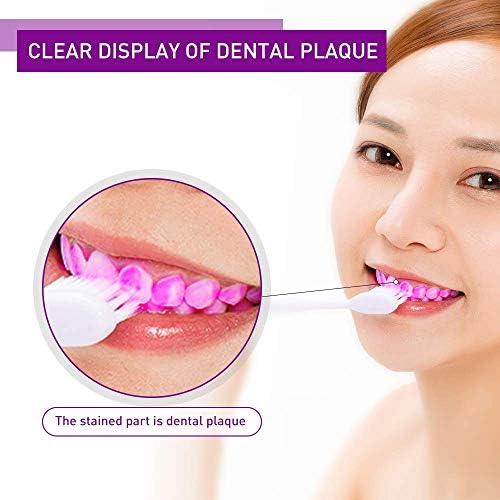 Image of Dental Plaque Disclosing Tablets for Kids & Adults - Showing Plaque by Changing Color - Helps Teach Brushing Habits for Clean Teeth - 108Count