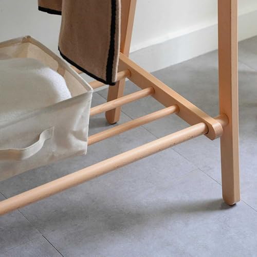 Portant à vêtements avec rangement inférieur en acier robuste - 5