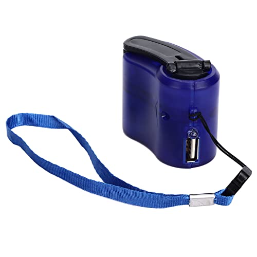 Caricatore A Manovella Di Emergenza Con Porta USB E LED, Per Campeggio E Sopravvivenza, Senza Batteria Interna