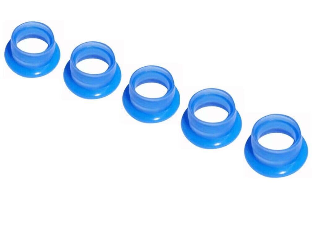 KINGTAIR 1/10 Scale RC Off/on Road Car Engine Motor .12 15 .18 20 Rear Exhaust Pipe Manifold Gasket Seal Tubing Joint Adapter Silicone Gasket 5pcs/Bag Blue FC Power OS SH GO HSP VX