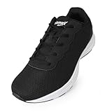 Knixmax Outdoor Extra Wide Fit Trainers for Men and Women Lightweight Breathable Walking Light Running Shoes for Gym and Everyday Wear Unisex Black UK12-EU46